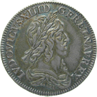 Kingdom of France, Louis XIII, 1/2 Ecu 1642 (obverse)