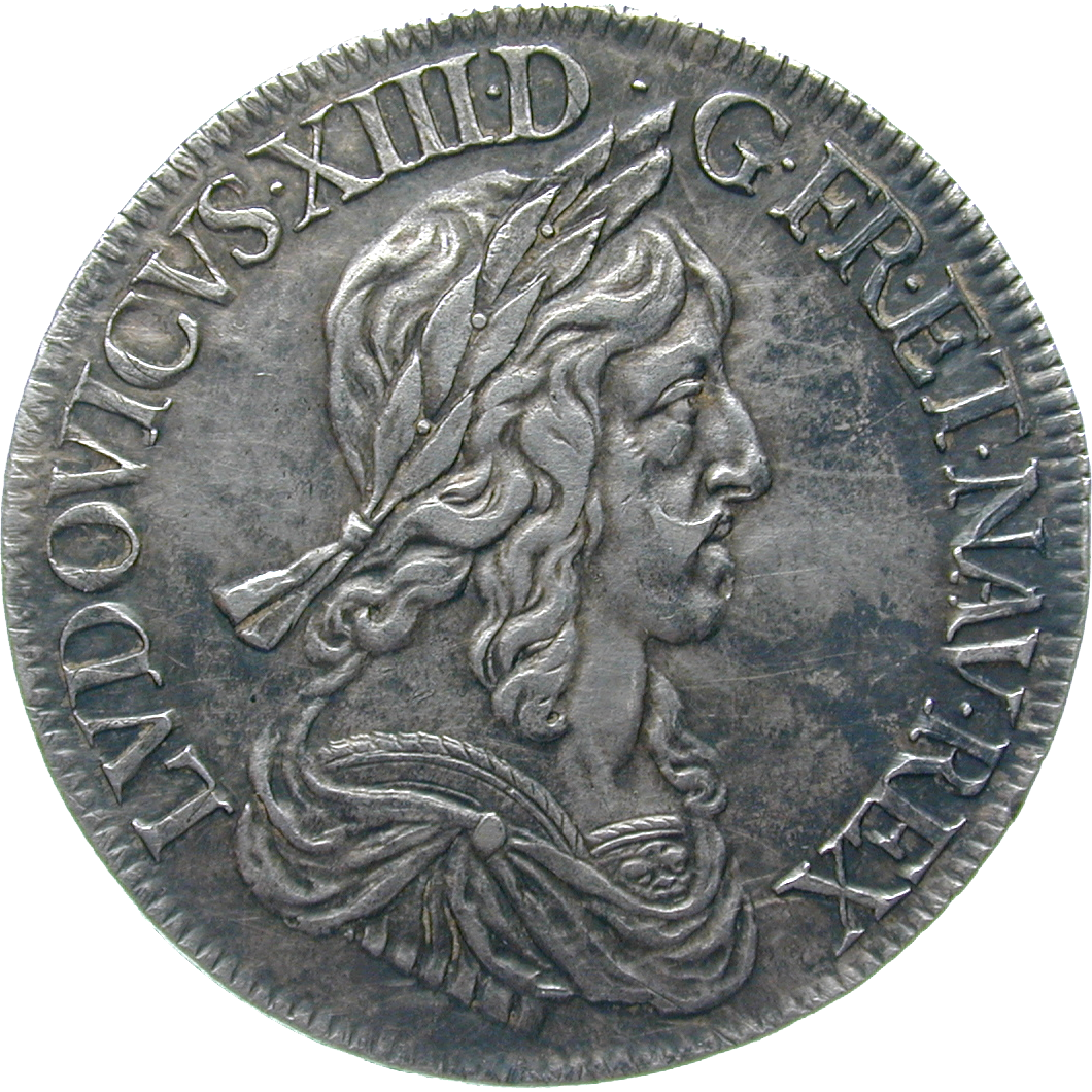 Kingdom of France, Louis XIII, Ecu Blanc 1643 (obverse)