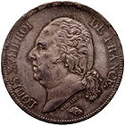 Kingdom of France, Louis XVIII, 5 Francs 1817 (obverse)