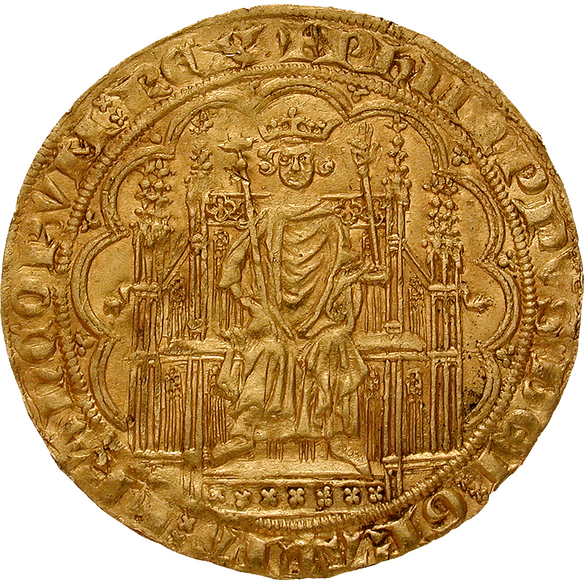 Kingdom of France, Philip VI of Valois, Chaise d'or (obverse)