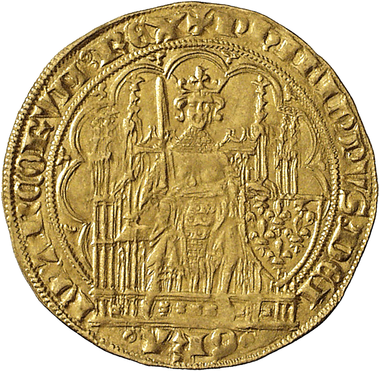 Kingdom of France, Philip VI of Valois, Ecu d'or à la chaise (obverse)