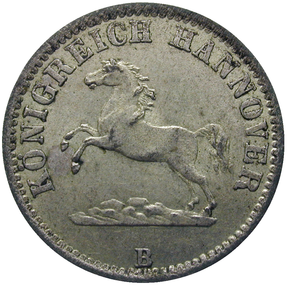 Kingdom of Hannover, George V, Groschen 1864 (obverse)