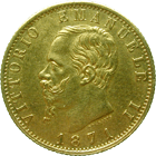 Kingdom of Italy, Vittorio Emmanuele II, 20 Lire 1871 (obverse)