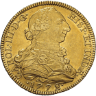 Kingdom of Spain, Charles III, 8 Escudos 1772 (obverse)