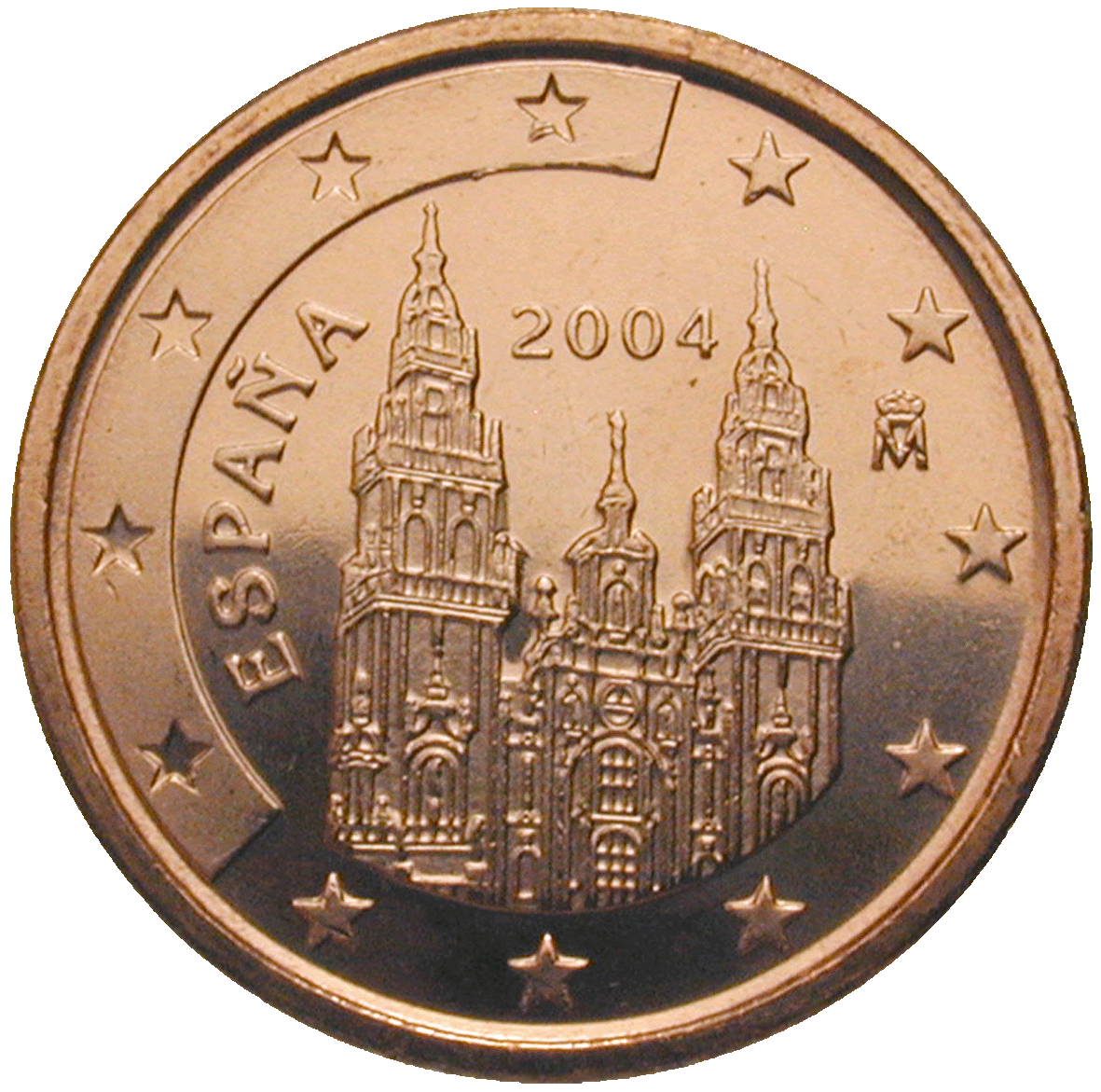 Kingdom of Spain, Juan Carlos, 1 Euro Cent 2004 (obverse)