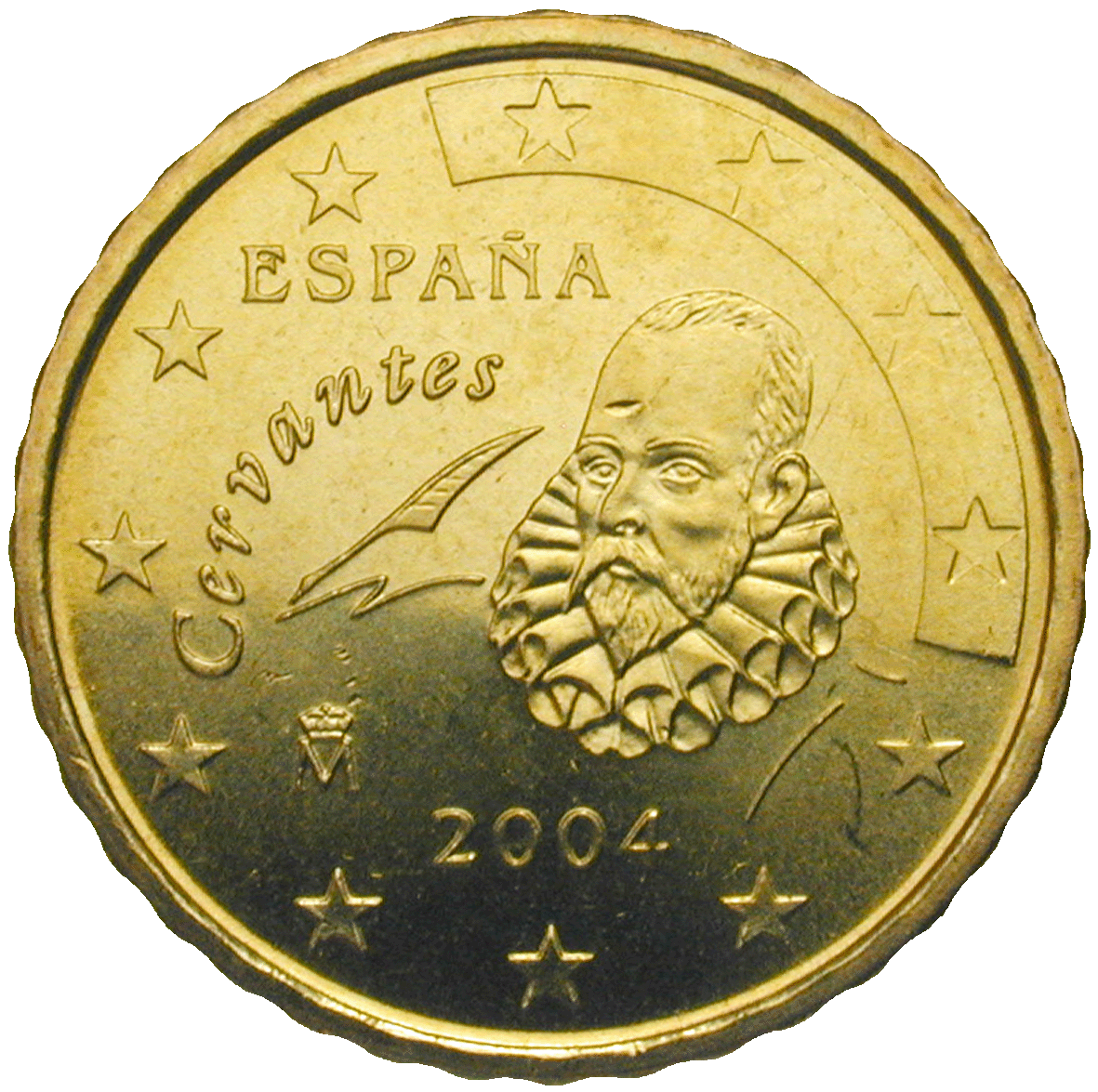 Kingdom of Spain, Juan Carlos, 10 Euro Cent 2004 (obverse)