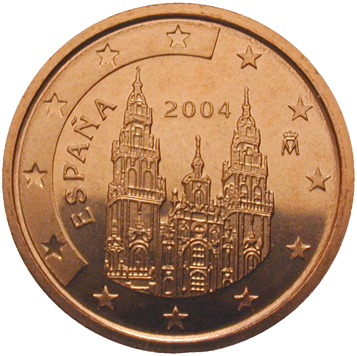 Kingdom of Spain, Juan Carlos, 2 Euro Cent 2004 (obverse)