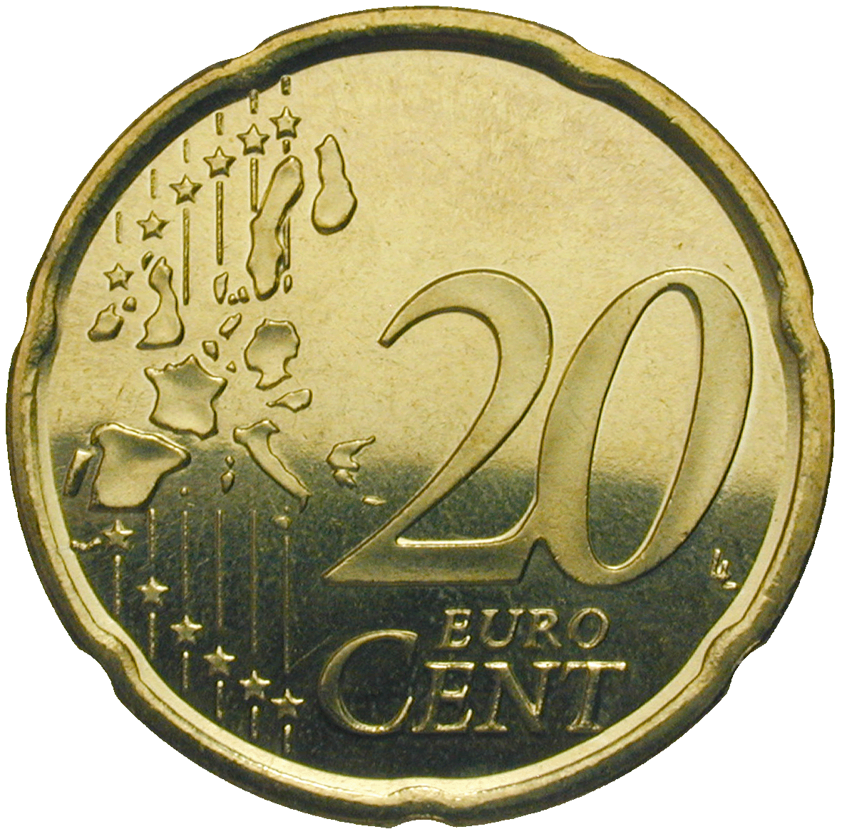 Kingdom of Spain, Juan Carlos, 20 Euro Cent 2001 (reverse)