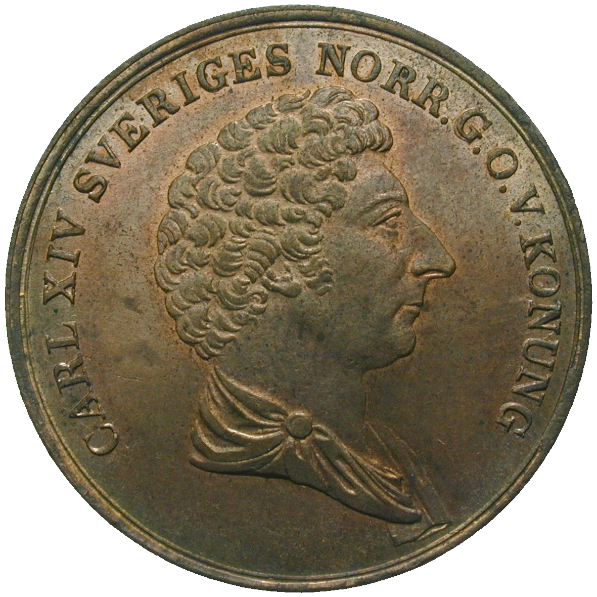 Kingdom of Sweden, Charles XIV John, 2 Skilling Banco 1837 (obverse)