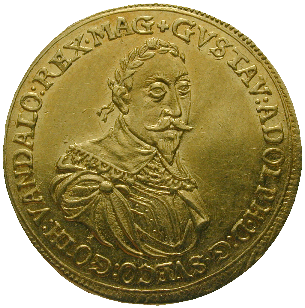 Kingdom of Sweden, Gustav II Adolf, Ducat 1632 (obverse)