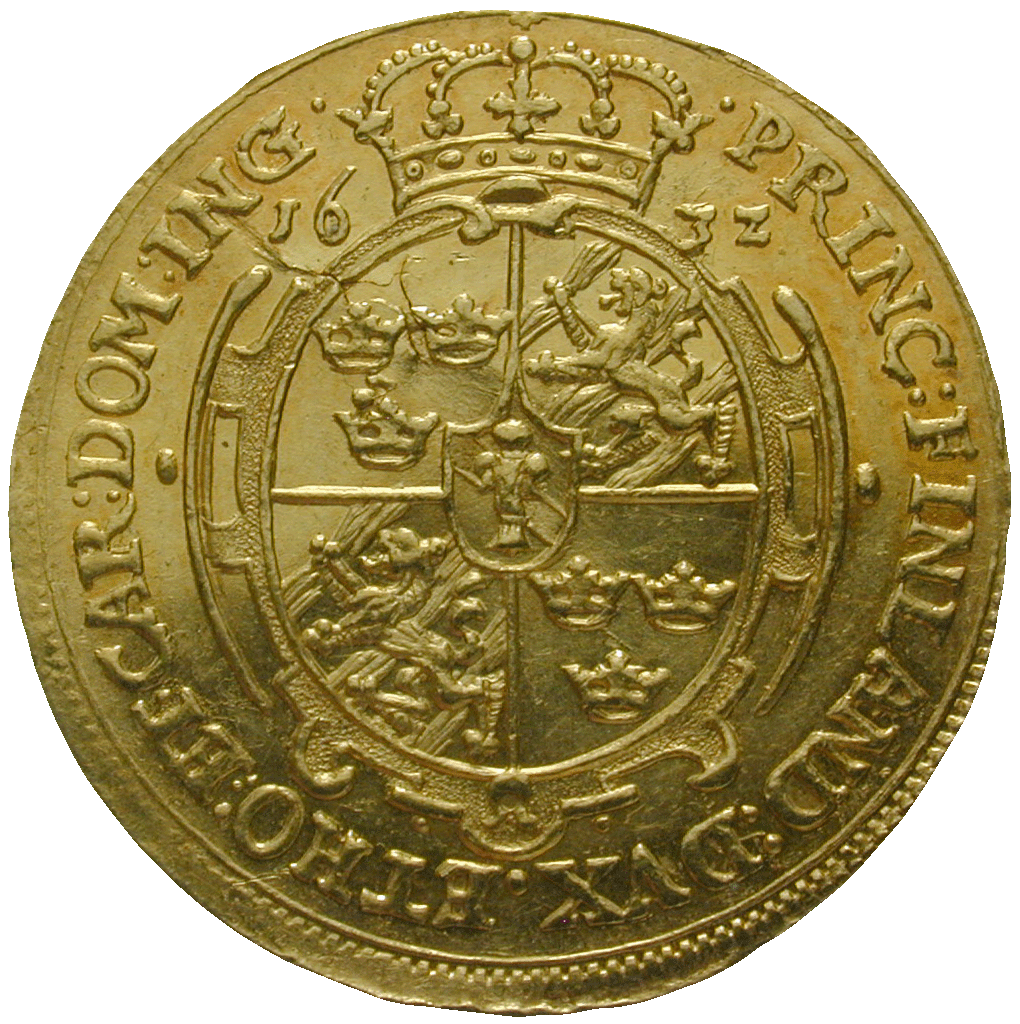 Kingdom of Sweden, Gustav II Adolf, Ducat 1632 (reverse)