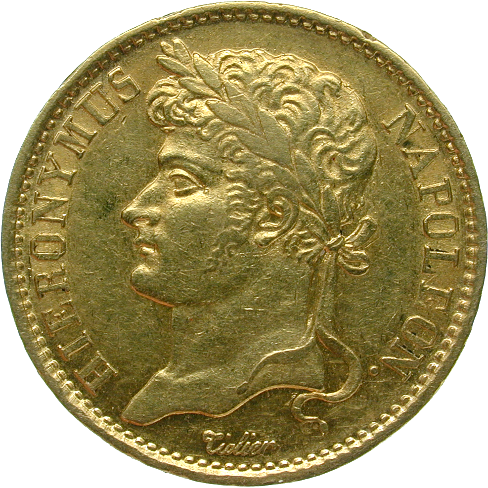 Kingdom of Wesphalia, Jérôme Bonaparte, 20 Francs 1809 (obverse)