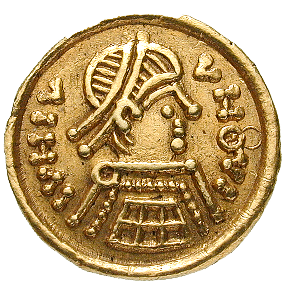 Kingdom of the Lombards, Tremissis (obverse)