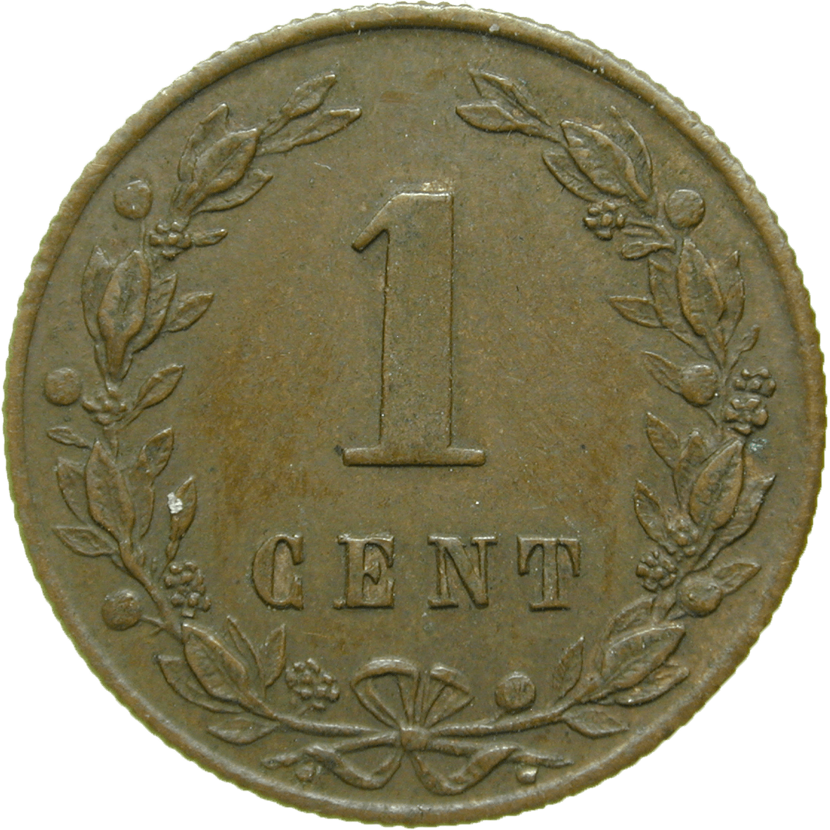 Kingdom of the Netherlands, William III, 1 Cent 1881 (reverse)