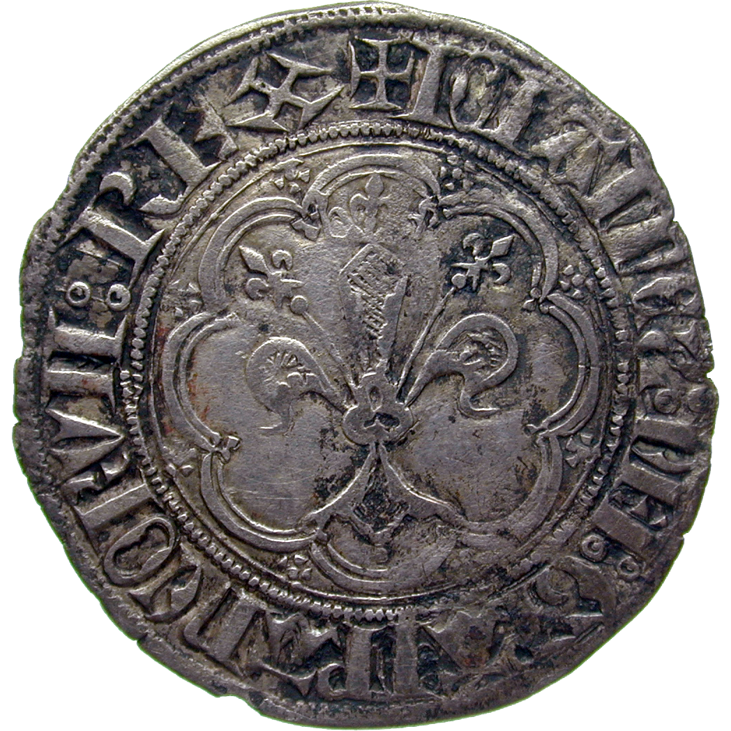 Königreich Frankreich, Johann II. der Gute, Gros (obverse)
