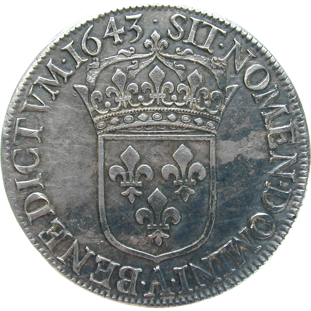 Königreich Frankreich, Ludwig XIII., Ecu Blanc 1643 (reverse)