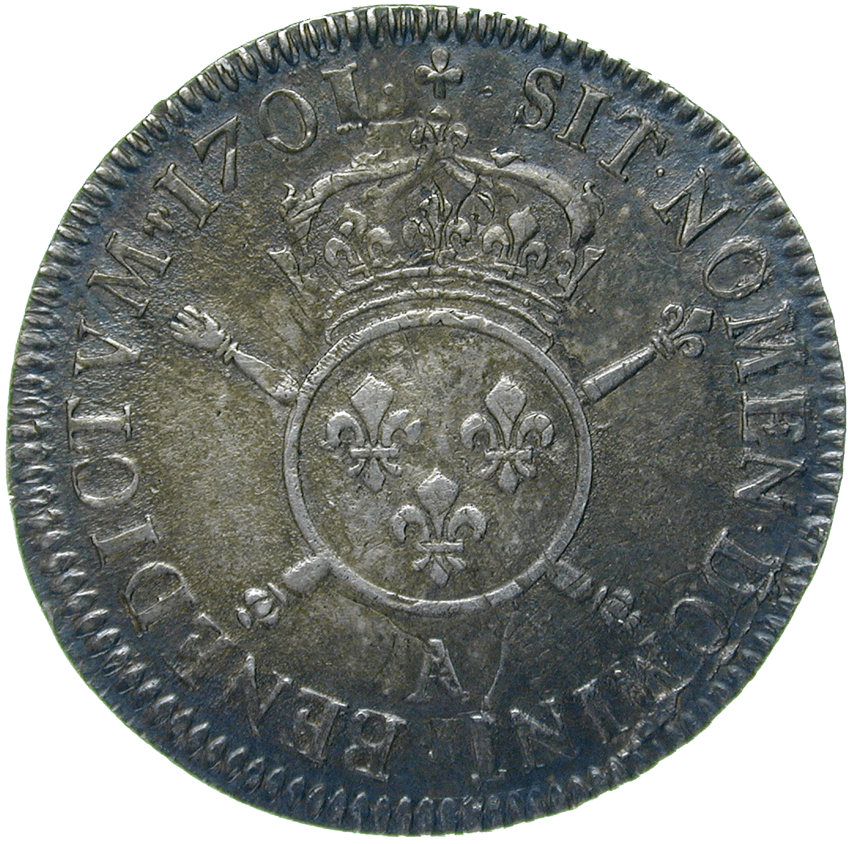 Königreich Frankreich, Ludwig XIV., 1/2 Ecu aux insignes 1701 (reverse)