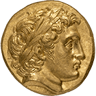 Königreich Makedonien, Alexander III. der Grosse im Namen von Philipp II., Stater (obverse)