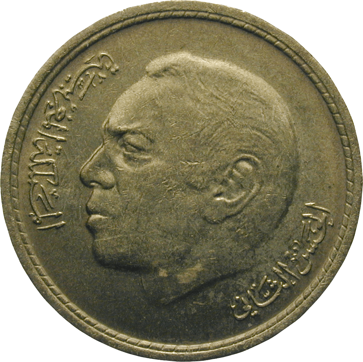 Königreich Marokko, al-Hassan II., 20 Santimat 1394 AH (obverse)