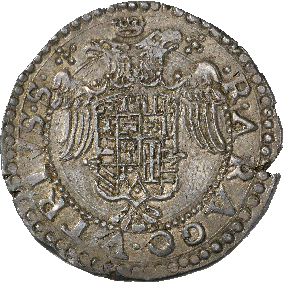 Königreich Neapel, Karl V., Halber Dukaton (reverse)