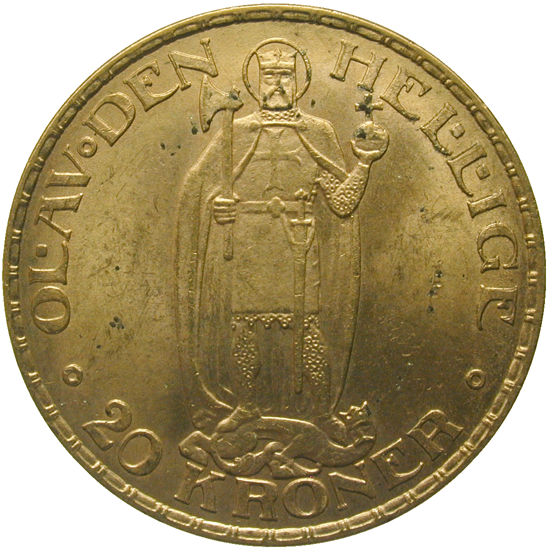 Königreich Norwegen, Haakoon VII., 20 Kronor 1910 (reverse)