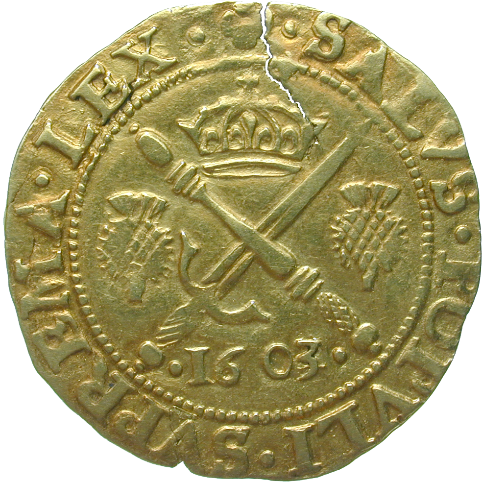 Königreich Schottland, Jakob VI., Sword and Scepter Piece 1603 (reverse)