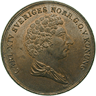 Königreich Schweden, Karl XIV. Johann, 2 Skilling Banco 1837 (obverse)