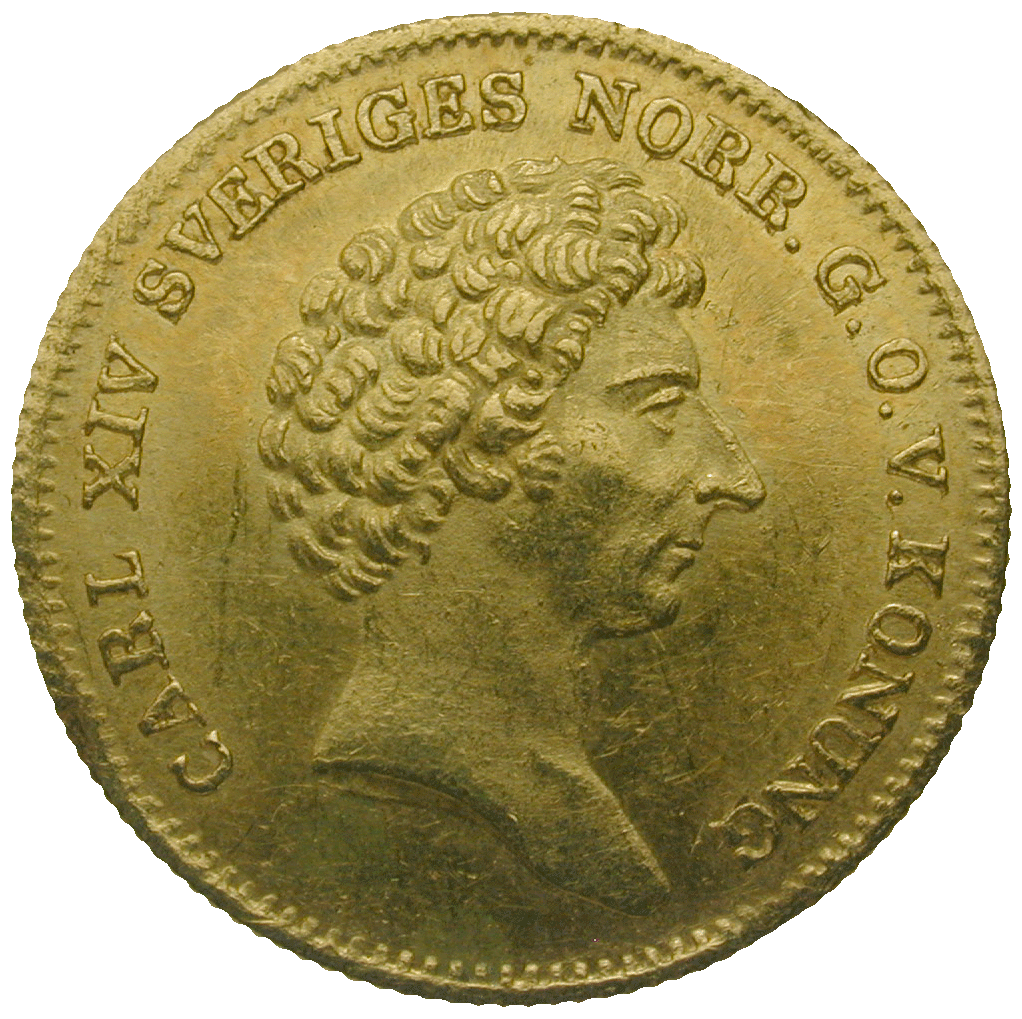 Königreich Schweden, Karl XIV. Johann, Dukat 1839 (obverse)