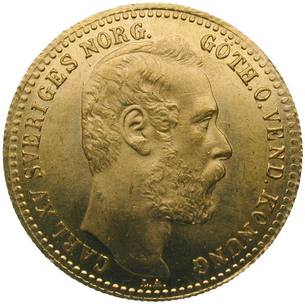 Königreich Schweden, Karl XV., 1 Carolin 1869 (obverse)