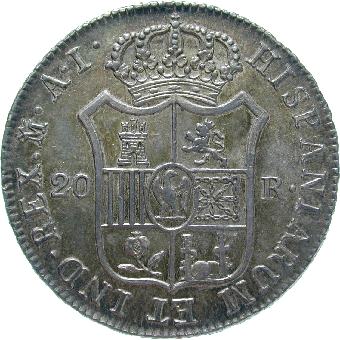 Königreich Spanien, Joseph Bonaparte, 20 Reales 1810 (reverse)