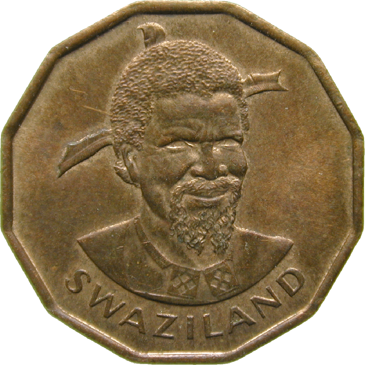 Königreich Swasiland, Sobhuza II., 1 Cent 1974 (obverse)