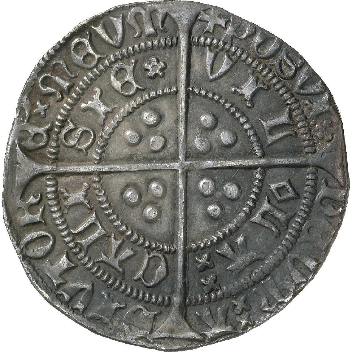 Königreiche England und Frankreich, Heinrich VI., Groat (reverse)