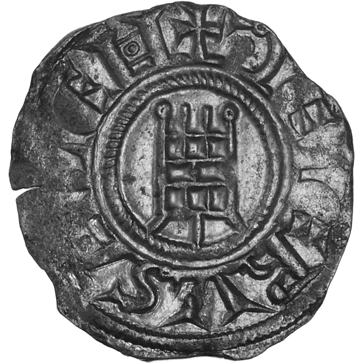 Kreuzfahrerstaaten, Jerusalem, Baldwin III., Denier (Pfennig) (reverse)