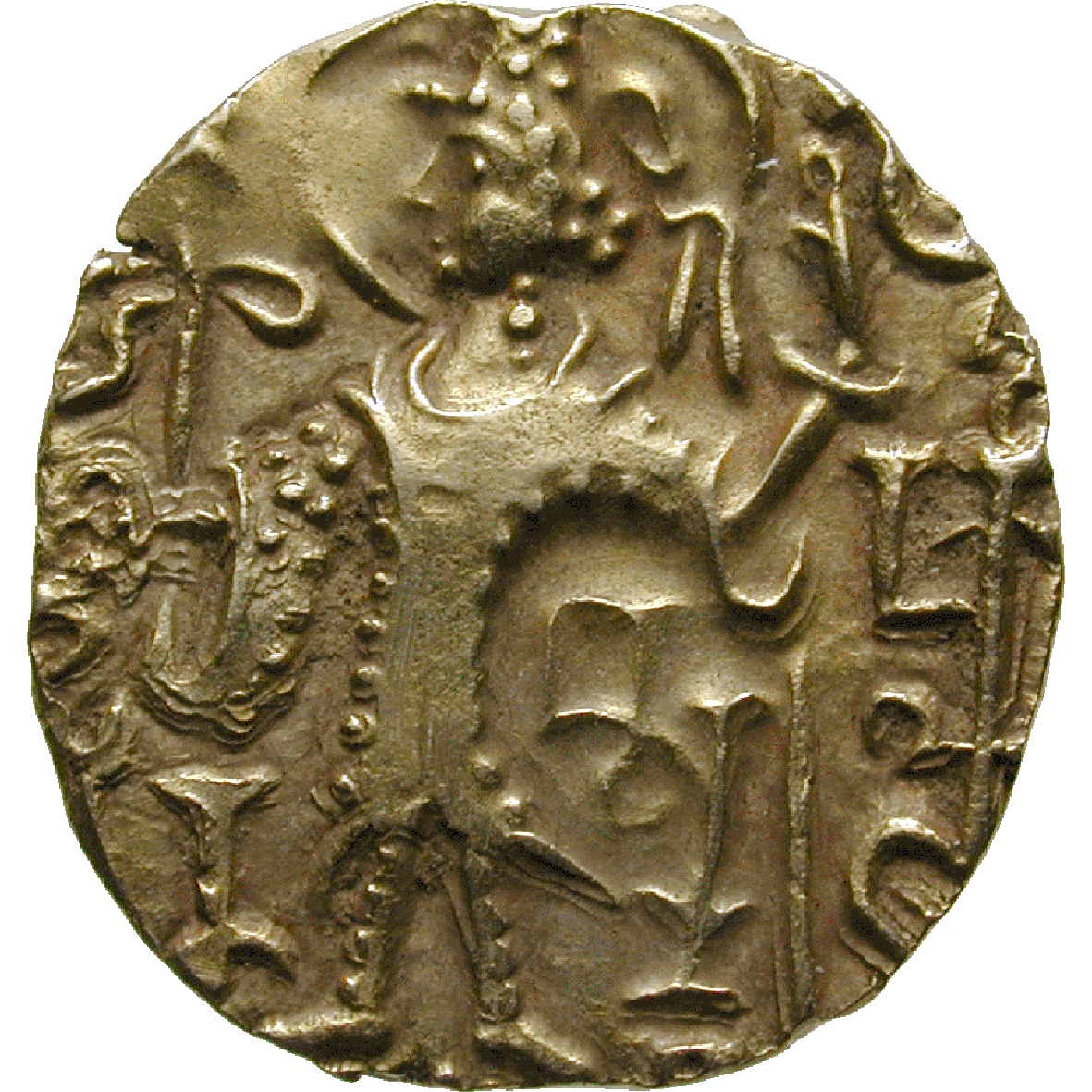 Kushan Empire,Vasudeva II, Stater (obverse)