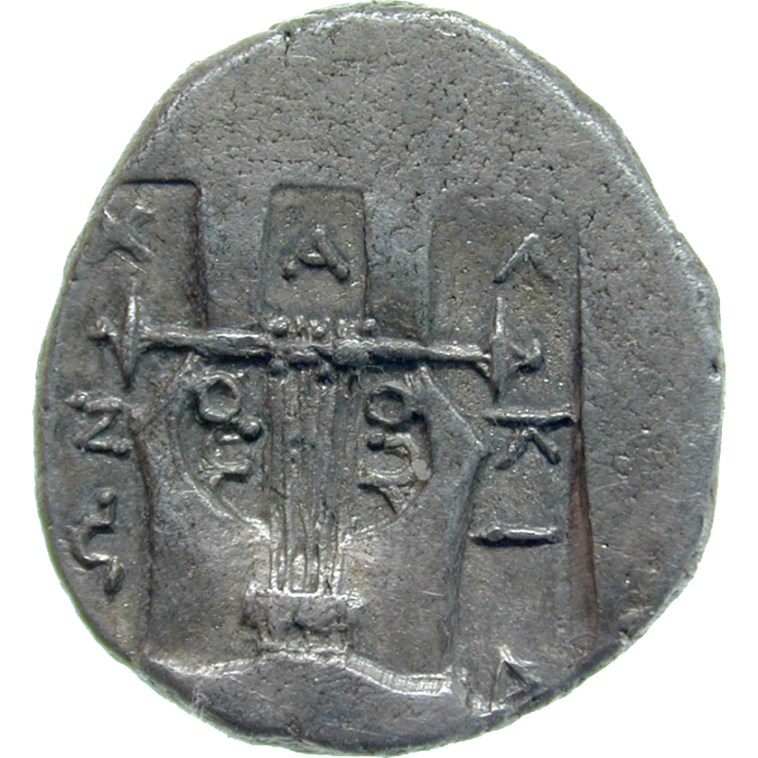 Macedon, Olynthus, Tetrobol (reverse)