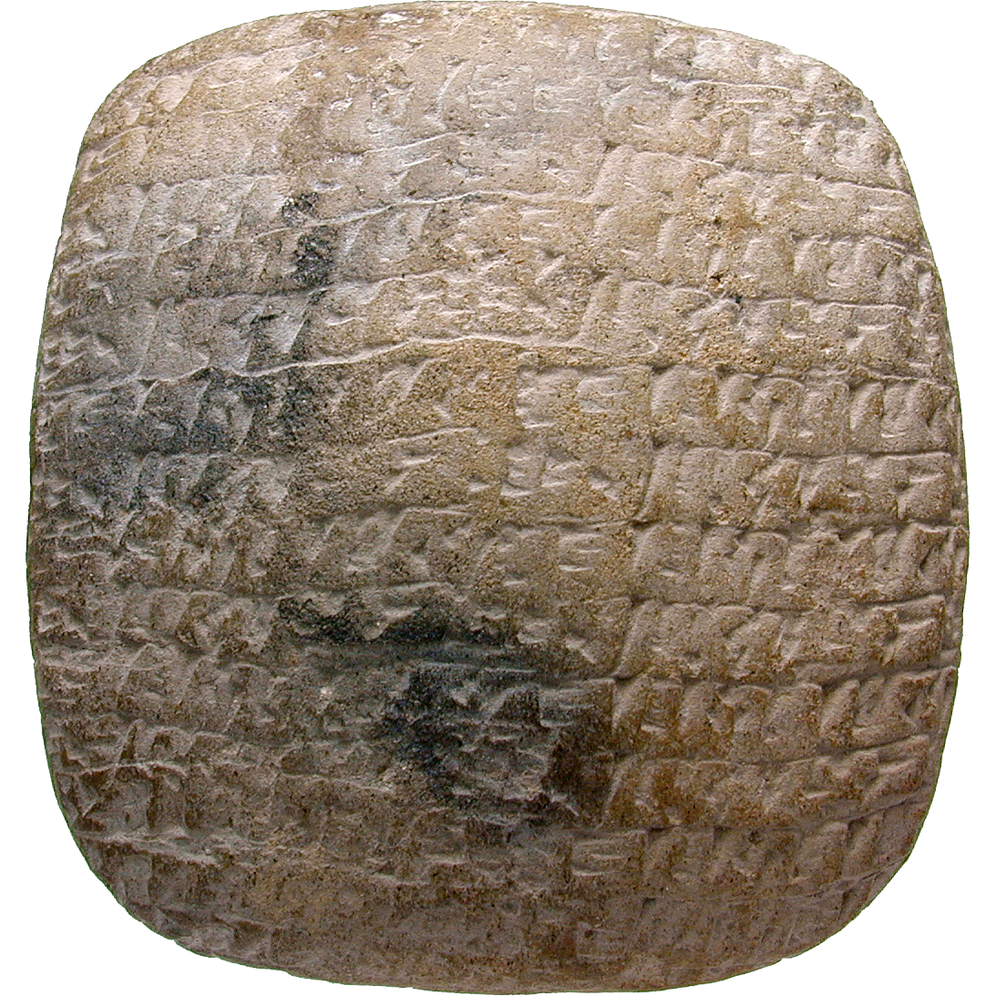 Mesopotamien, Tontafel mit Keilschrift (reverse)