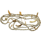 Papua-Neuguinea, Stamm der Abelam, Scheibchenperlenkette aus kleinen Konusschnecken mit Tierzähnen und Muschelteilen (obverse)