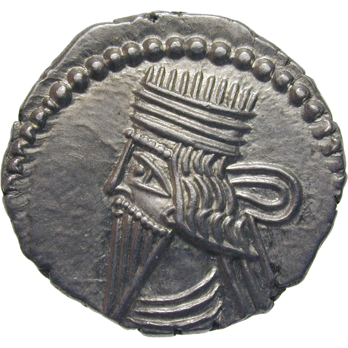 Parthian Empire, Vologases III, Drachm (obverse)