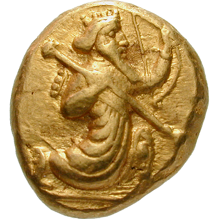 Persian Empire, Achaemenids, Darius II or Artaxerxes II, Daric (obverse)