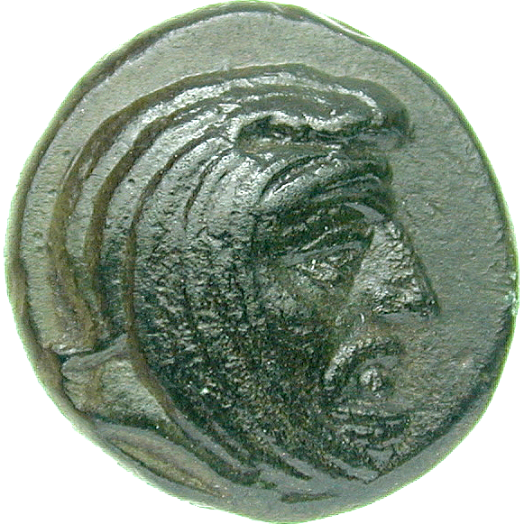 Persian Empire, Satrapy of Lydia and Ionia, Spithridates, Small Bronze Coin, Kyme (obverse)