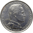 Principality of Monaco, Rainer III, 1 Franc 1968 (obverse)