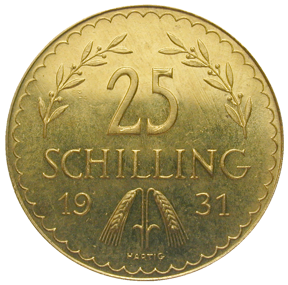 Republic of Austria, 25 Schilling 1931 (reverse)