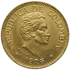 Republic of Colombia, 5 Pesos 1925 (obverse)