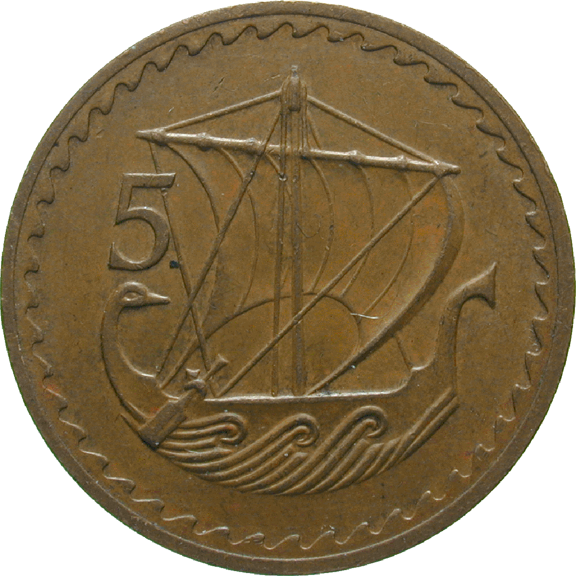 Republic of Cyprus, 5 Mils 1963 (reverse)