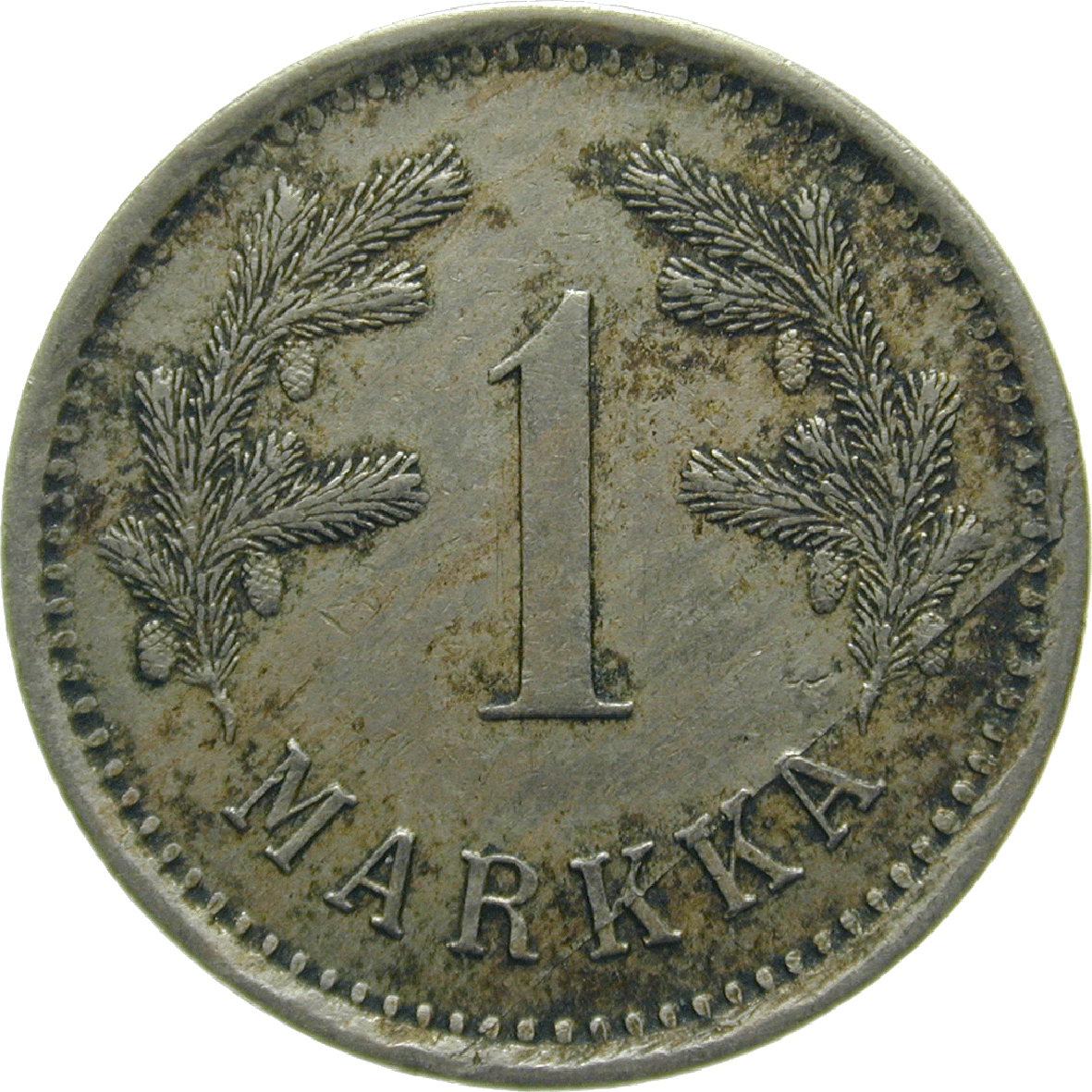 Republic of Finland, 1 Markka 1922 (reverse)