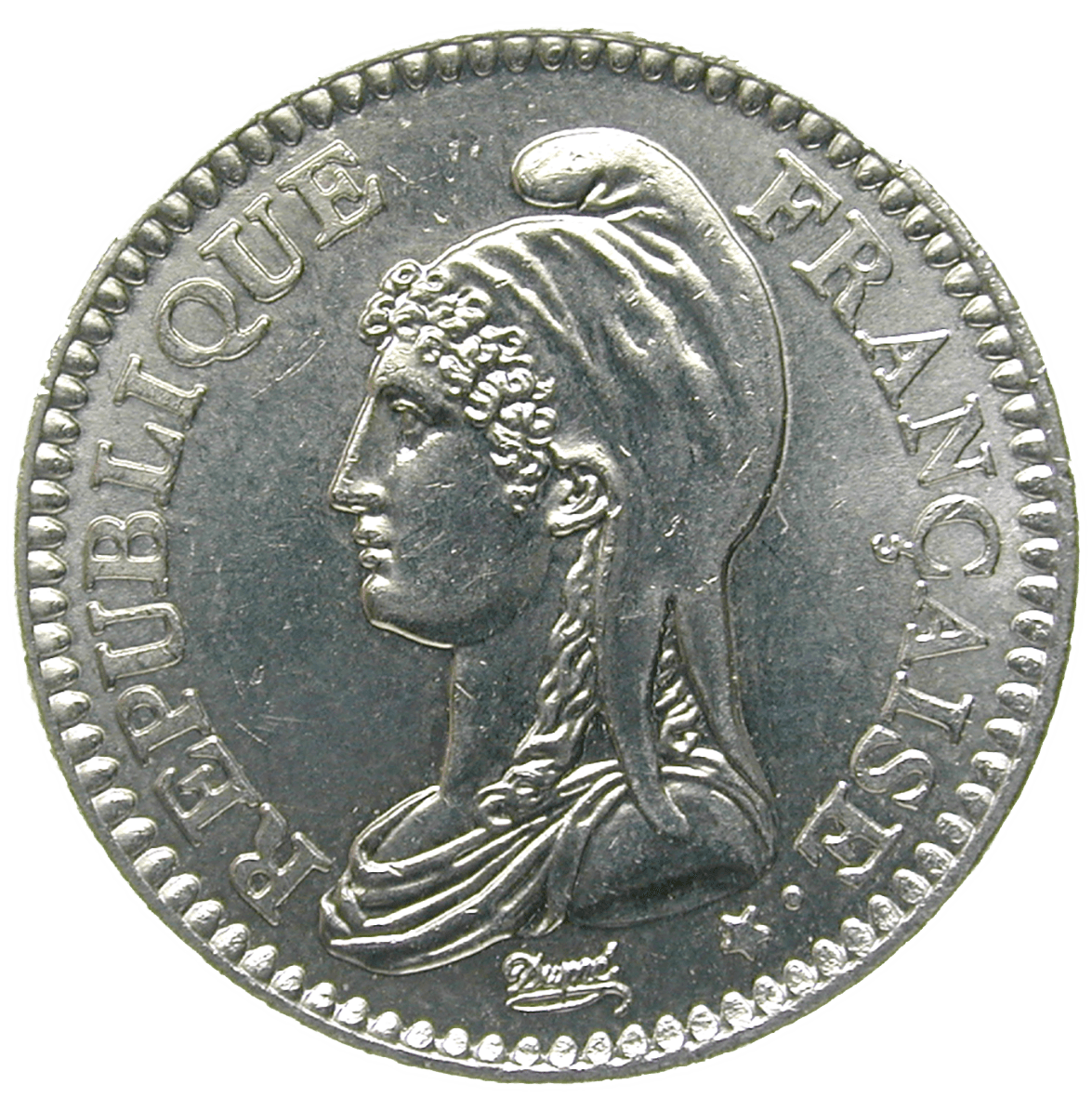 Republic of France, 1 Franc 1992 (obverse)