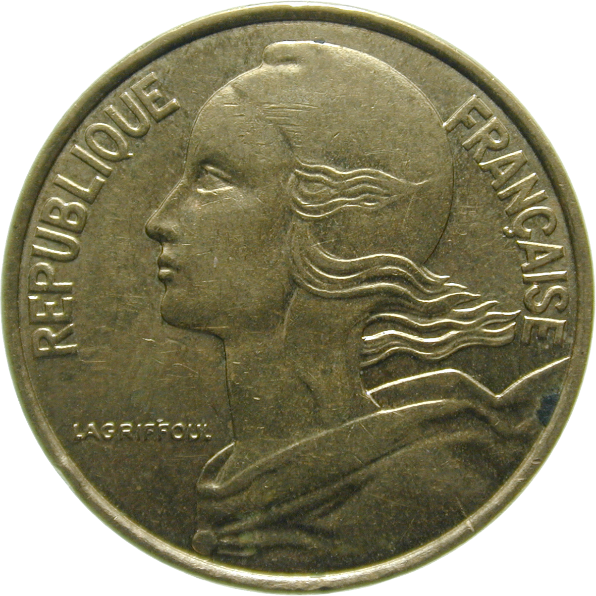 Republic of France, 10 Centimes 1997 (obverse)