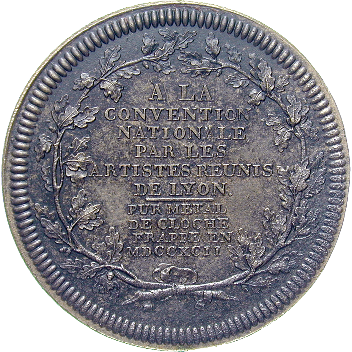 Republic of France, National Convention, Pattern coin, Year 1 of the Republic (reverse)
