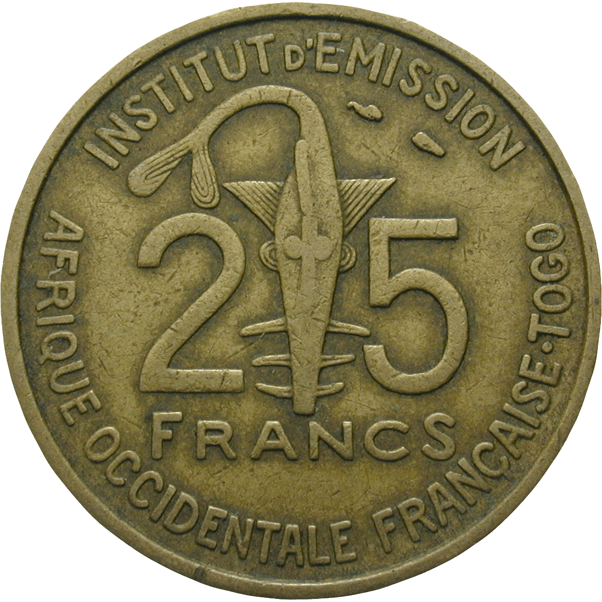 Republic of France for French West Africa, 25 Francs 1957 (obverse)