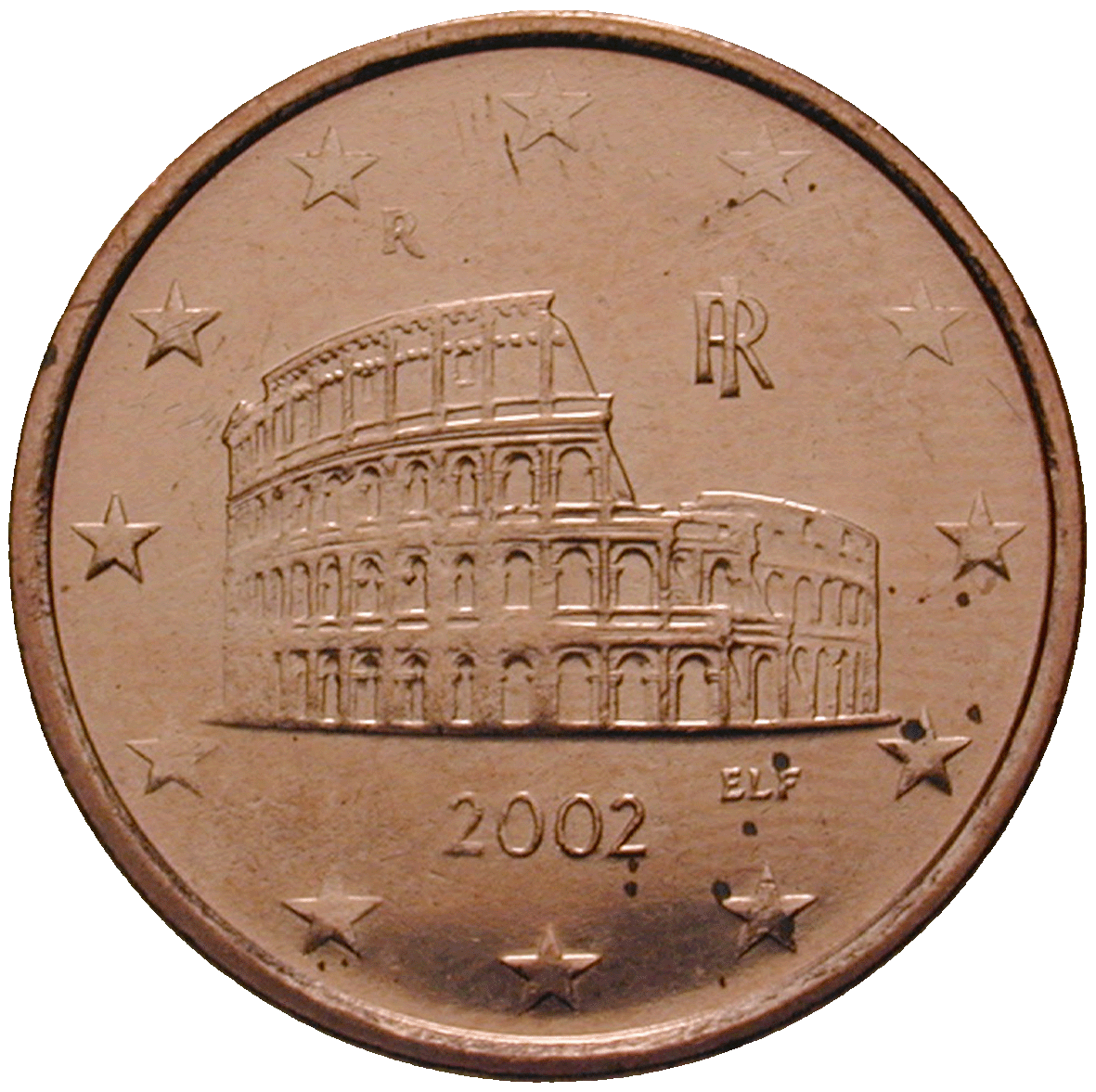 Republic of Italy, 5 Euro Cent 2002 (obverse)